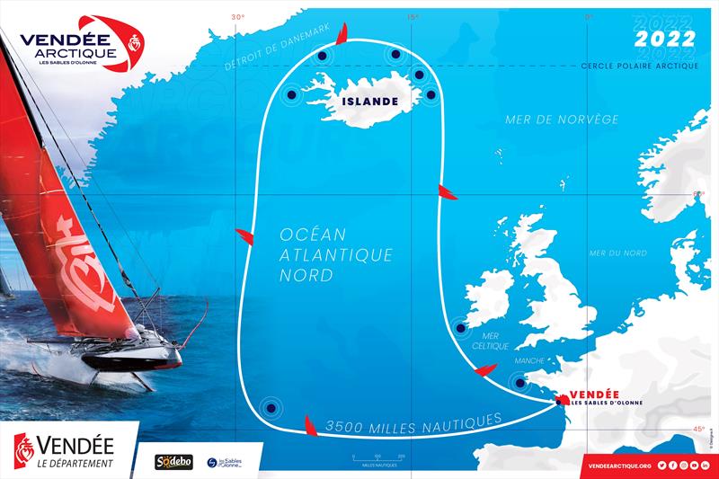 Vendée Arctic Course Map - Les Sables d'Olonne 2022  photo copyright Vendée Globe taken at 