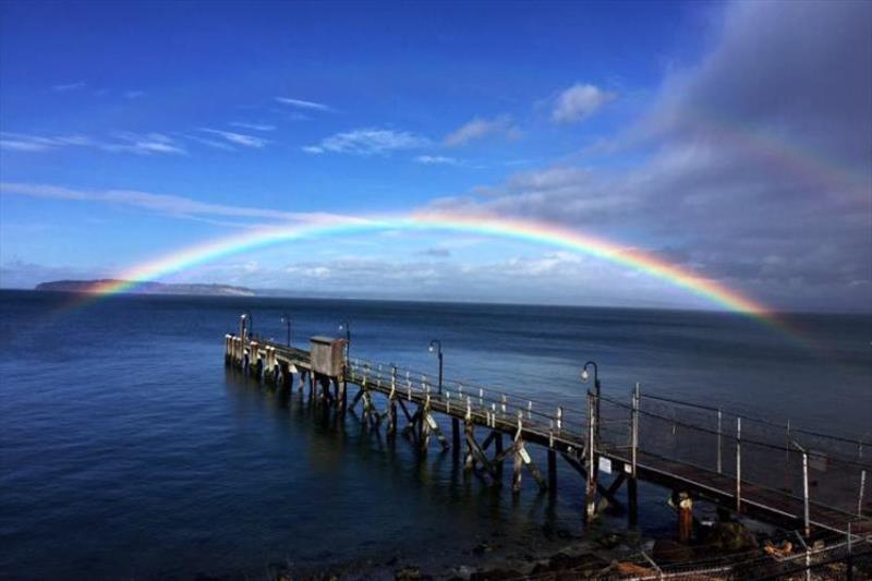 Rainbow over Mukilteo Field Station on the waterfront of Puget Sound in Mukilteo, Washington photo copyright NOAA Fisheries taken at 