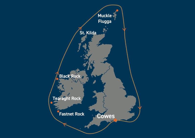 Sevenstar Round Britain & Ireland Race map - photo © RORC