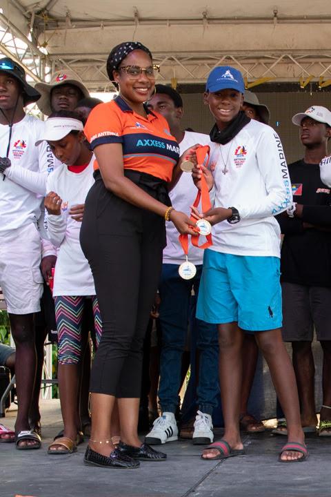 Prizegiving on Axxess Marine Y2K Race Day at Antigua Sailing Week photo copyright Ted Martin taken at Antigua Yacht Club