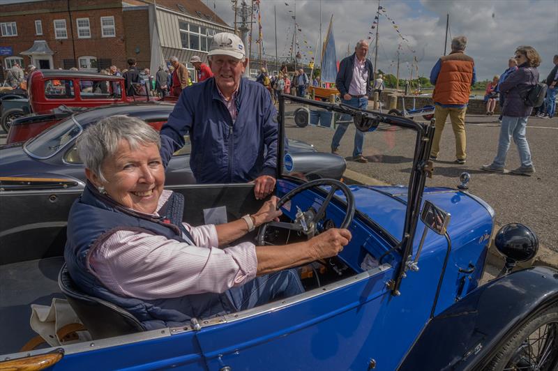 Martin Nash and Sally Muir having fun at the RLymYC Centenary Vintage and Classics Day photo copyright Paul French taken at Royal Lymington Yacht Club