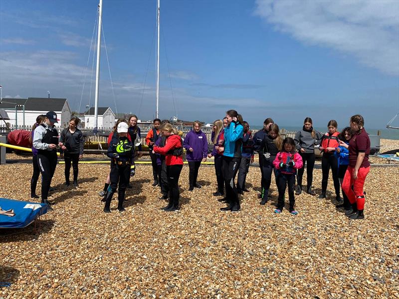 Downs Sailing Club Girls Training Day photo copyright Diane Braithwaite taken at Downs Sailing Club