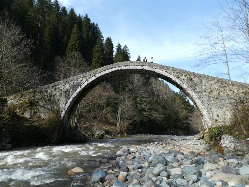 Amazing old wooden and stone bridges on the drive back to the coast photo copyright SV Red Roo taken at 