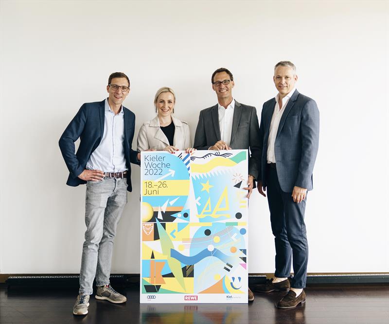 Audi returns to Kiel Week as a premium and mobility partner. (L to R) Philipp Dornberger (Head of Kiel Week Office), Linda Kurz (Head of Marketing Germany Audi AG), Sven Christensen (CEO Kieler Woche Marketing GmbH), Philipp Noack (Sales Germany Audi AG) photo copyright Audi AG taken at 