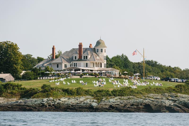 The lawn is littered with pairs of Castle Hill Inn's famous Adirondack chairs photo copyright Erin McGinn taken at Royal Bermuda Yacht Club