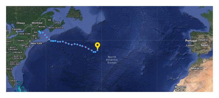 GryphonSolo2 current position photo copyright YB Tracker taken at 