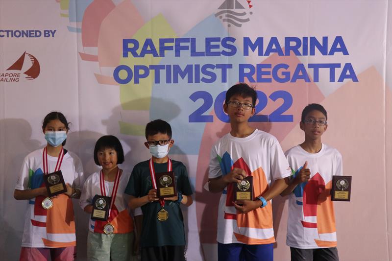 Champions from various categories and age groups - Raffles Marina Optimist Regatta 2022 - photo © Raffles Marina