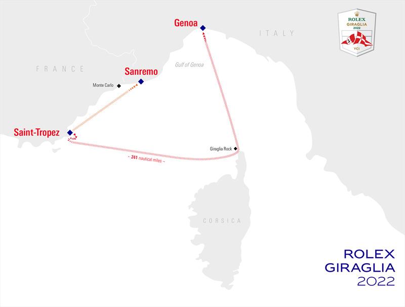 Rolex Giraglia course map - photo © Rolex Giraglia