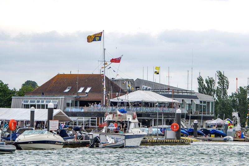 HRH The Princess Royal's Standard flying over the Royal Lymington Yacht Club - photo © Paul French