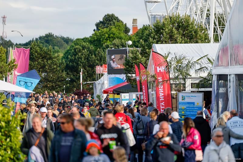 Sailors as guests like the event area in Schilksee a lot during Kiel Week regatta photo copyright ChristianBeeck.de / Kieler Woche taken at Kieler Yacht Club