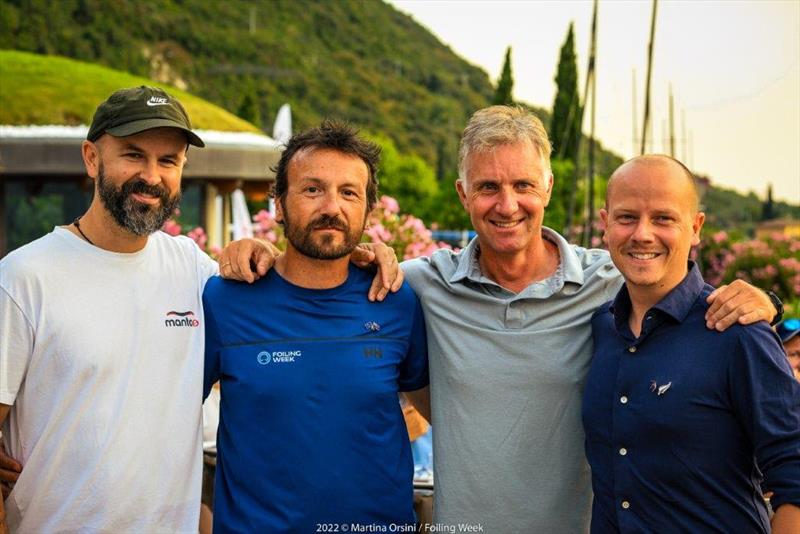 From the left: Manta5 President, Luca Rizzotti, Founder and President of FOILING WEEK, Mark Somerville, Managing Director at Persico Marine, Austin Brick, New Zealand Consul General in Italy - photo © Martina Orsini / Foiling Week