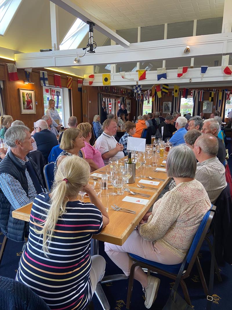 Visually Impaired Sailing Week 2022 welcome dinner at Royal Lymington Yacht Club photo copyright RLymYC taken at Royal Lymington Yacht Club