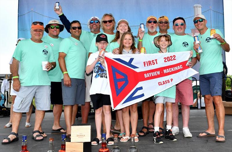 The rewards of winning at the island finish: crew camaraderie and a `brag flag` - photo © Element Phtography / BYC