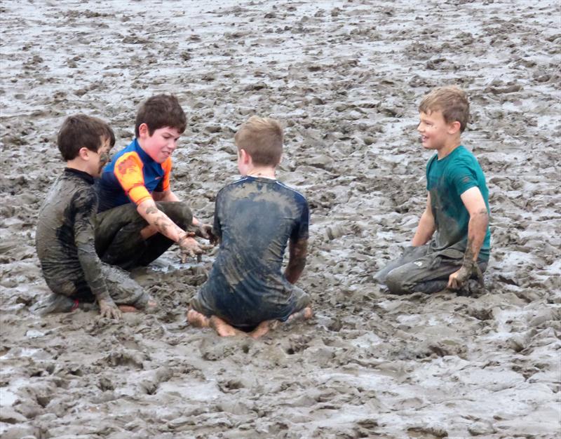 Serious business this mud! Solway Yacht Club Cadet Week 2022 - photo © Becky Davison