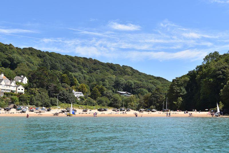 Although not on the same scale as the beach at Abersoch, Portlemouth (just across the harbour from the town at Salcombe) has to be one of the prettiest boat parks anywhere in the UK - photo © David Henshall