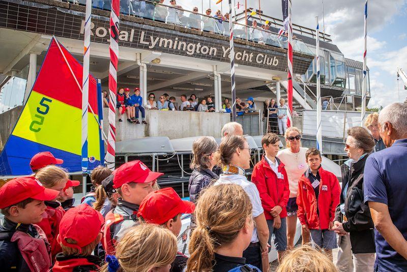 HRH The Princess Royal meets young sailors - Youth Regatta Week at Royal Lymington - photo © Alex & David Irwin / www.sportography.tv