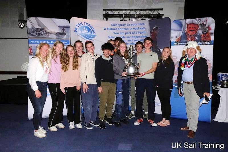 Crew of Jolie Brise receiving the Aurora Trophy for First Place Overall - photo © Max Mudie / ASTO