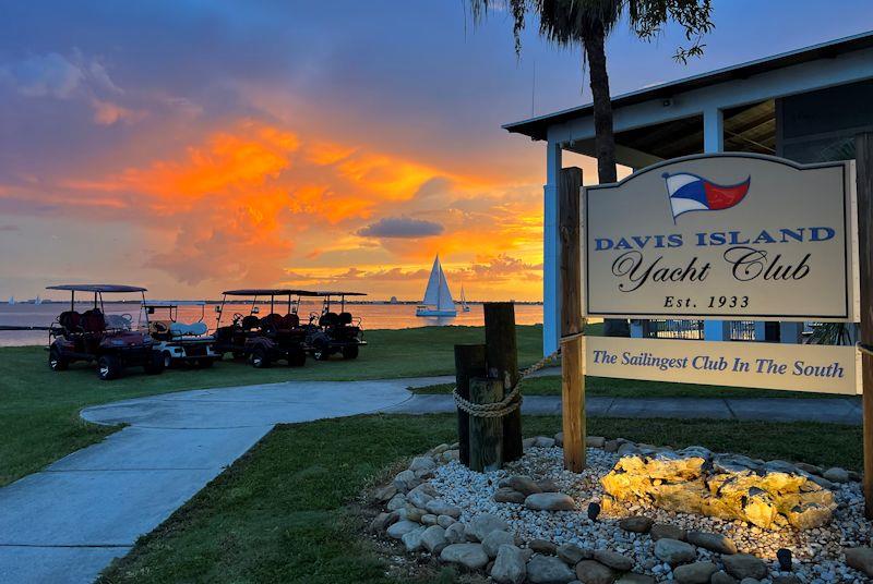 Sunset at Davis Island Yacht Club photo copyright Greta Brooks taken at Davis Island Yacht Club