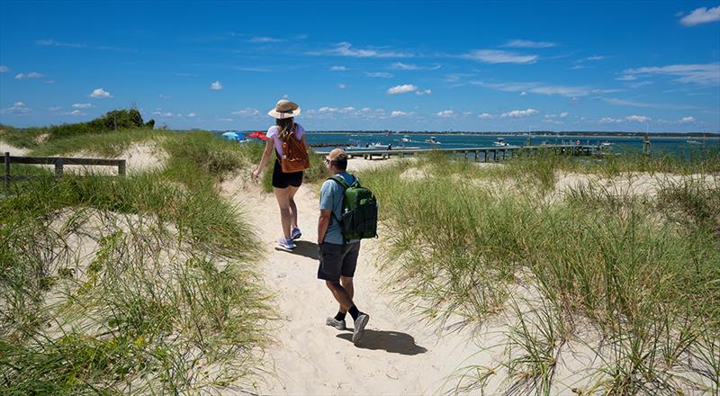 Hiking in Cape Lookout National Seashore photo copyright Outer Reef Yachts taken at 