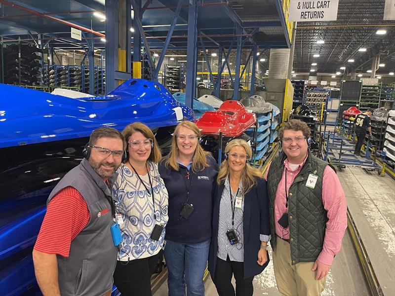 L to R: Jason Broshear, Tillie Fowler (NMMA), Stacy Tatman, Rebecca Egsieker (NMMA), and Ben Murray (NMMA) photo copyright National Marine Manufacturers Association taken at 