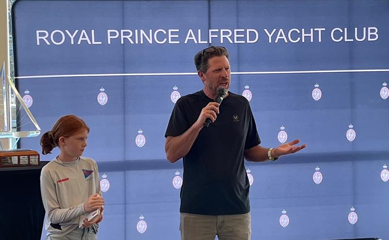 Presenting the awards at the close of this year's Championship was Grant Pellew, Harken Managing Director Australasia photo copyright RPAYC Media / Harken taken at Royal Prince Alfred Yacht Club