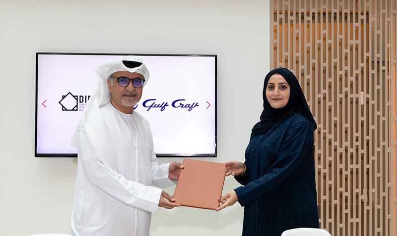 Left to right: Mohammed Abdullah, President of Dubai Institute of Design and Innovation (DIDI) and Abeer Alshaali, Deputy Managing Director, Gulf Craft photo copyright Gulf Craft taken at 