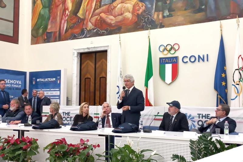 Genova The Grand Finale, Press conference with the Olympic Committee in Rome photo copyright Genova The Grand Finale taken at 