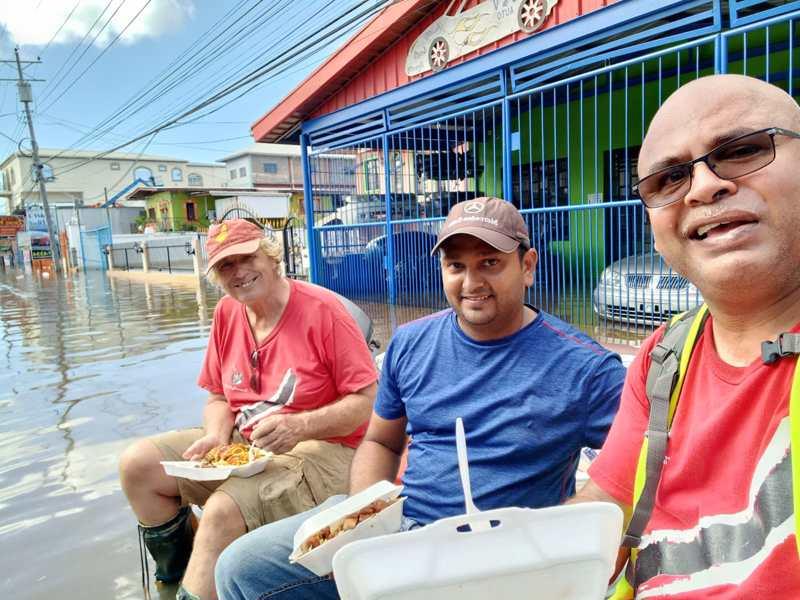 Jesse James and cruisers assisting flood victims in Trinidad photo copyright Ocean Cruising Club taken at 