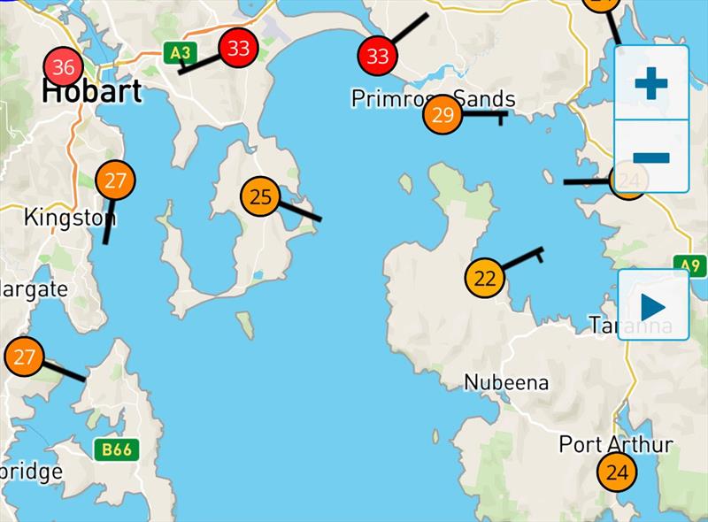 Hobart environs on Dec 27 2022. Pick a number, pick a direction.. - photo © Photo supplied