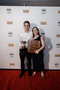 James Hopkins, Jemma Hopkins with their trophy and Malcolm Page © Third Wheelin' Co.