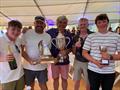 Savills Jersey to Guernsey Inter Island Yacht Race - Crew of Abracadabra (l-r) Russell Walton, Mike Jonston, Rhys Perkins, Jon Durbin, Will Dengate  © Phil Burton