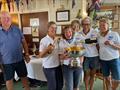 Tess Woodnutt and her all-ladies crew on Polar Star win the Alderney Regatta 2023 © Ilona Soane-Sands