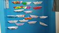 Paper boats made by students of the Anne Sylvestre school of Rouen