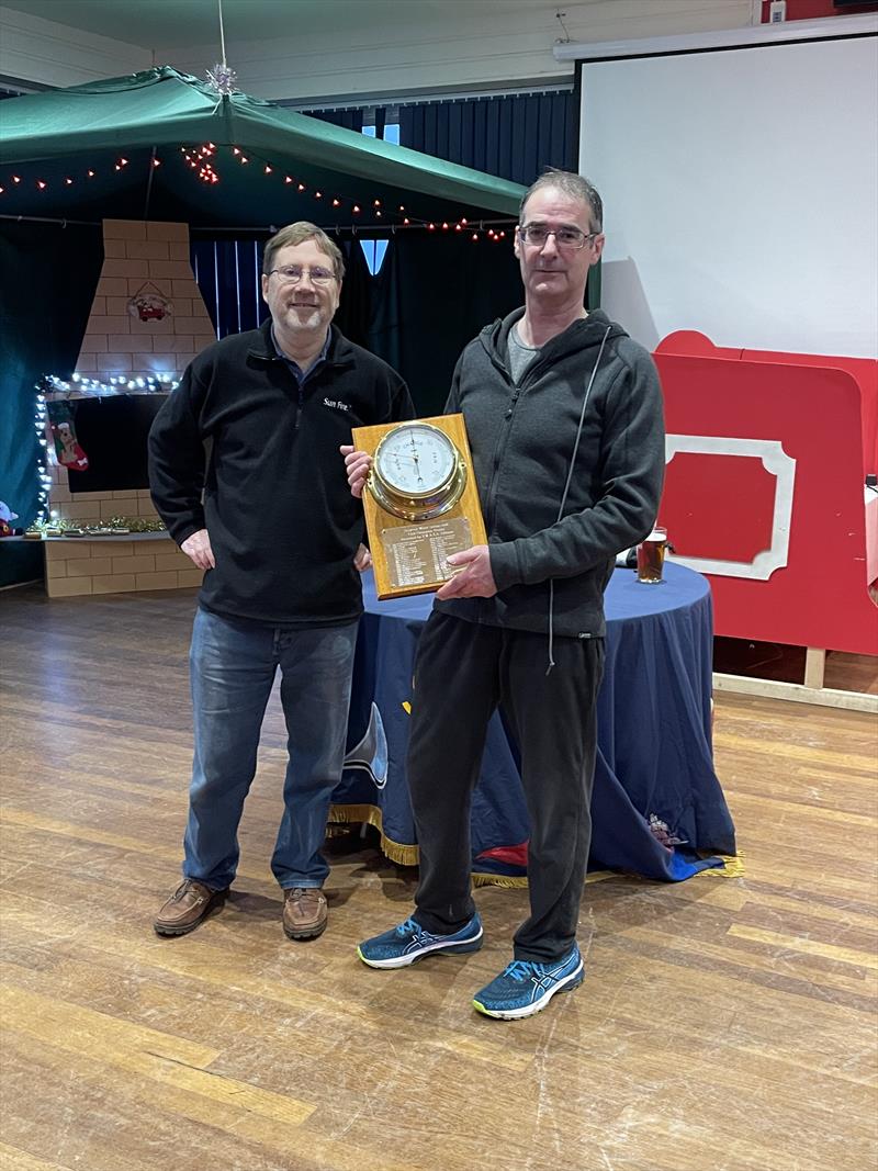 Draycote New Year's Day Pursuit: Greg Irish, bridesmaid in the race, still wins the Club Championship Trophy for the fifth time photo copyright Mike Powell taken at Draycote Water Sailing Club