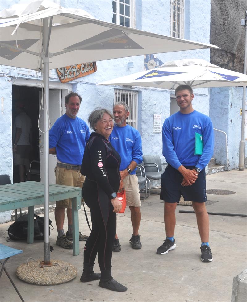 Tin Tin Crew with Susan Howard after the Cape to St Helena Yacht Race photo copyright Vince Thompson / St Helena Independent taken at St Helena Yacht Club