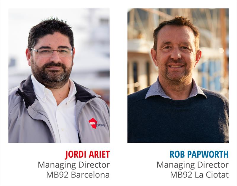 Jordi Ariet and Rob Papworth become respectively Managing Director of MB92 Barcelona and Managing Director of MB92 La Ciotat photo copyright MB92 taken at 