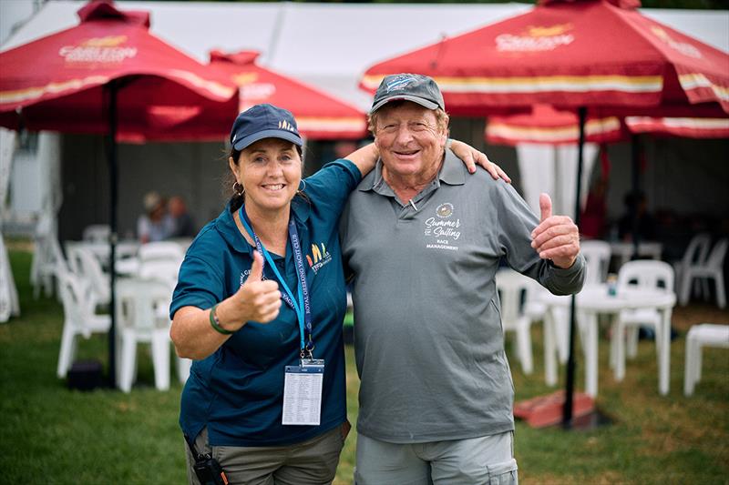 Volunteer coordinator Daniella d'Amore and volunteer Ross Wilson - Festival of Sails photo copyright Peter Foster taken at Royal Geelong Yacht Club