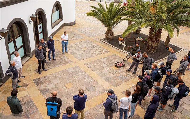 Coaches' briefing with the race officials - 2023 Lanzarote International Regatta photo copyright Sailing Energy / Lanzarote Sailing Center taken at Lanzarote Sailing Center