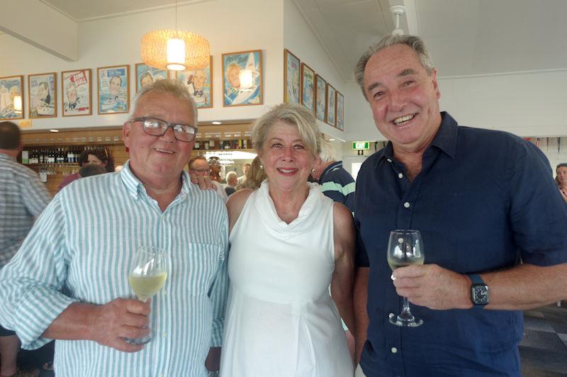 Ocean Racers in Metung: MYC member Steve Bull, who also crewed on Kialoa III, IV, Phantom, Bumblebee IV, Bondi Tram, Crusade and Windwood Passage, with Sue and Geoff McIntyre, MYC members - photo © Jeanette Severs