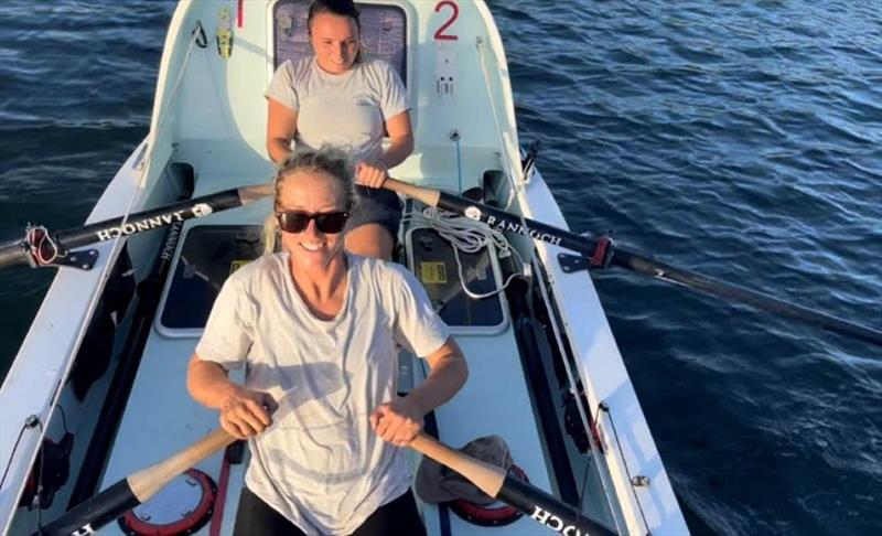 Nini Champion (front), and crew on TAZ for STIR, and Lisa Roland, on their transatlantic rowboat photo copyright Team Ocean Grown taken at St. Thomas Yacht Club