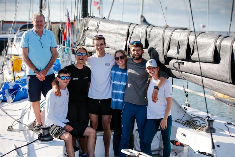 Bill Edgerton with the 2022 Griffin Graduates photo copyright Paul Wyeth / RORC taken at Royal Ocean Racing Club
