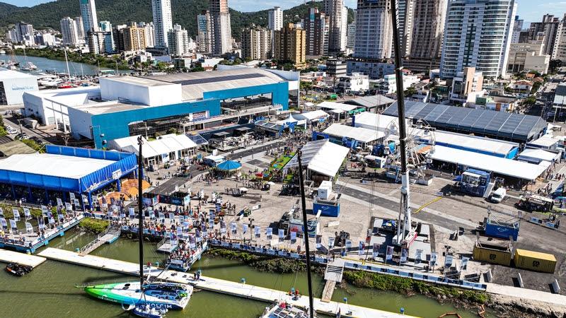 The Ocean Race 2022-23 - 2 April 2023. Team Malizia and Holcim - PRB boats before haul out in Itajaí photo copyright Sailing Energy / The Ocean Race taken at 