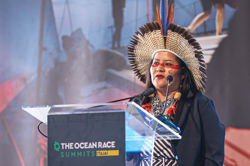 The Ocean Race 2022-23 - 18 April 2023. The Ocean Race Summit in Itajaí. Eunice Kerexu, Secretary of Environmental and Indigenous Territorial Rights, Ministry of Indigenous Peoples photo copyright Sailing Energy / The Ocean Race taken at 