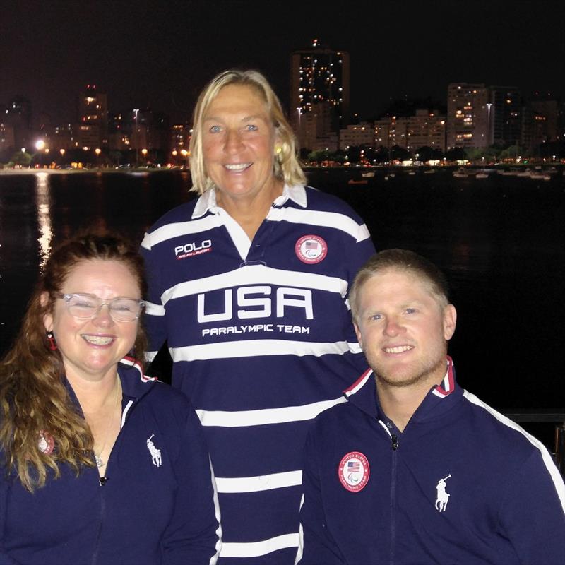 Betsy Alison, Maureen McKinnon and Ryan Porteous at the Rio Paralympics in 2016 photo copyright US Sailing taken at 