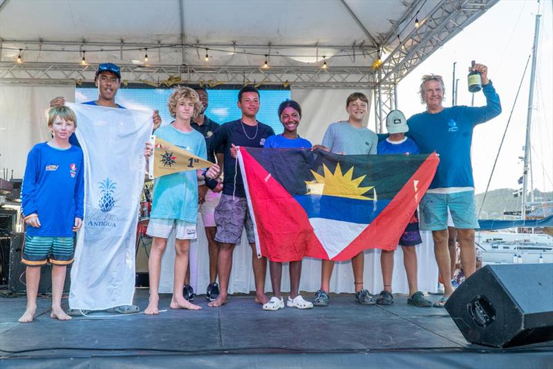 A day to remember for the young crew on the J/30 Absolute Properties (BP) on English Harbour Rum Race Day at Antigua Sailing Week 2023 - photo © Visual Echo