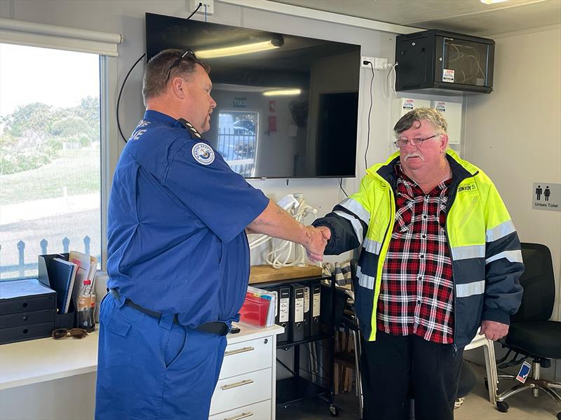 Shellharbour Unit Commander Rick OConnor and Scooter Dave