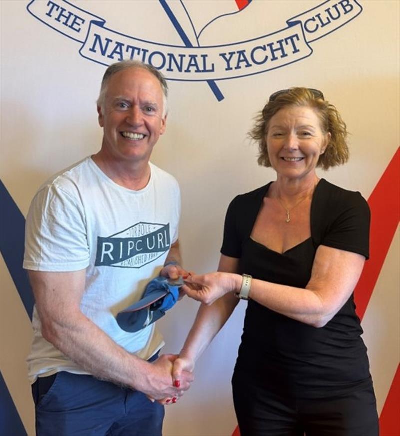 Bretzel Bakery MD Dymphna O'Brien presents Daragh Sheridan with Irish Sailing bronze medal, Irish RS Aero Nationals, 2023 - photo © Noel Butler