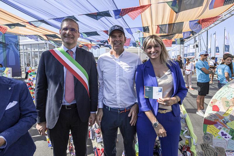 The Ocean Race VO65 Sprint Cup 2022-23. Official opening of Ocean Live Park in Genova. Apertura Ocean Live Park e Marching Band with Deputy Mayor Pietro Piciocchi, The Ocean Race Chairman Richard Brisius, and Genoa's sport councillor Alessandra Bianchi photo copyright Sailing Energy / The Ocean Race taken at 