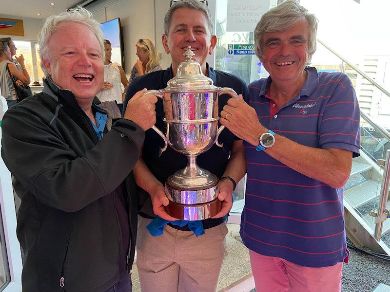 Savills Jersey to Guernsey Inter Island Yacht Race - (l-r) Alex Ohlsson, Jeff Chinn, Rhys Perkins photo copyright Phil Burton taken at Guernsey Yacht Club