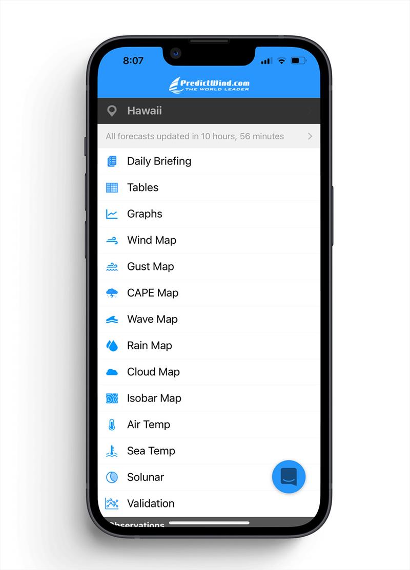 PredictWind Forecasts on your SmartPhone - photo © Predictwind.com